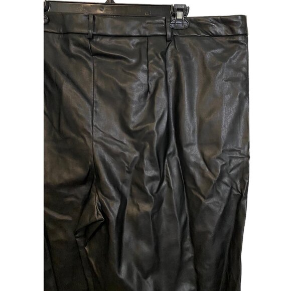 Eloquii crop faux leather pants front pockets size 28 - Picture 7 of 10